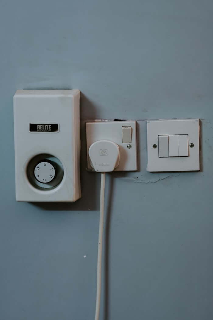 white electrical switch